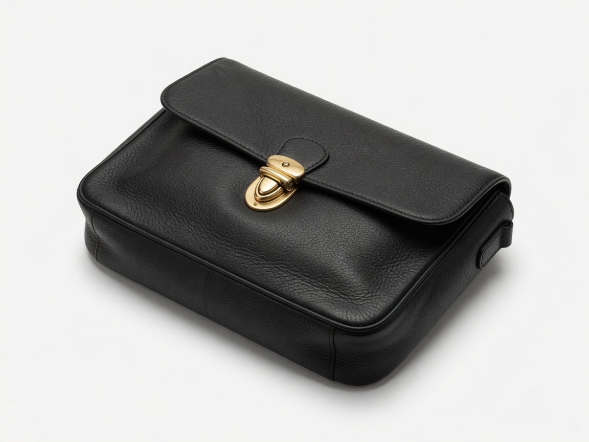 Satchel, black to burgundy — before